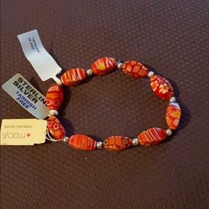 Macy’s sterling silver and glass bracelet